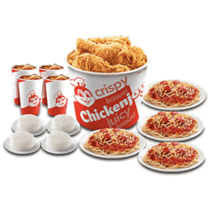 8-pc. Chickenjoy w/ Rice, Jolly Spaghetti & Drinks