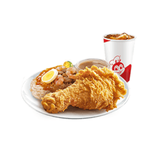 1-pc. Chickenjoy w/ Palabok w/ Drink