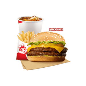 Double Amazing Aloha Champ Jr. w/o Bacon w/ Fries & Drink