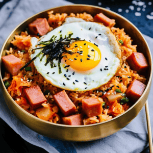 Spam Kimchi Bokkeumbap Rice Bowl